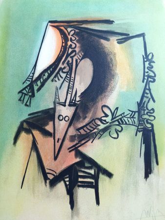 Lithographie Lam - Le Regard Vertical - 