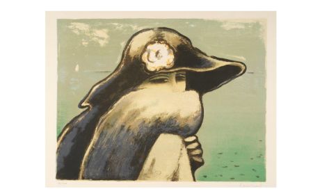 Lithographie Cassigneul  - Le renard gris