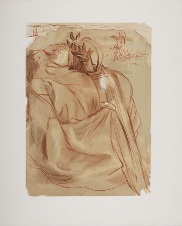 Gravure Sur Bois Dali - Le Repentir de Dante, 1963