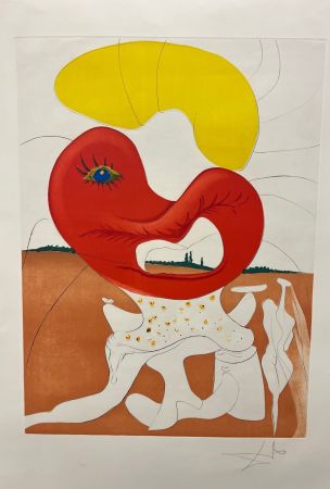 Eau-Forte Dali - Le Sang du yin et du yang ( La conquista del Cosmos)