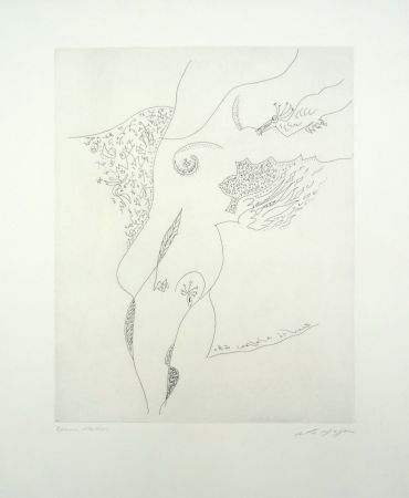 Eau-Forte Masson - Le sein et l'oiseau