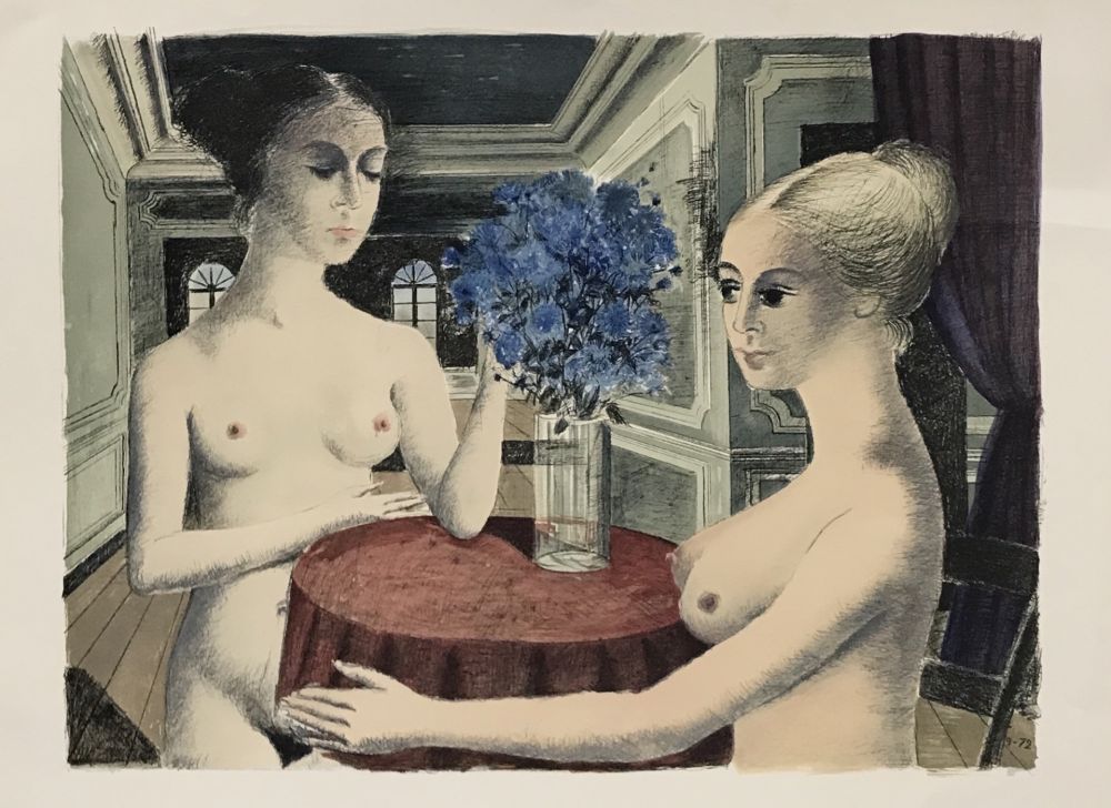 Lithographie Delvaux - Le Silence