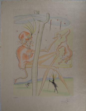 Gravure Dali - Le Singe et le Léopard