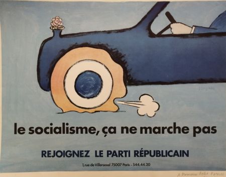 Lithographie Savignac - Le Socialisme, ça ne marche pas