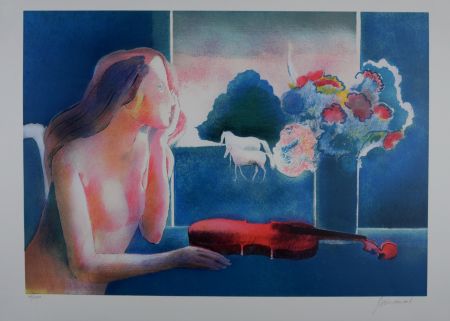 Lithographie Guiramand - Le soir, 1984 - Hand-Signed
