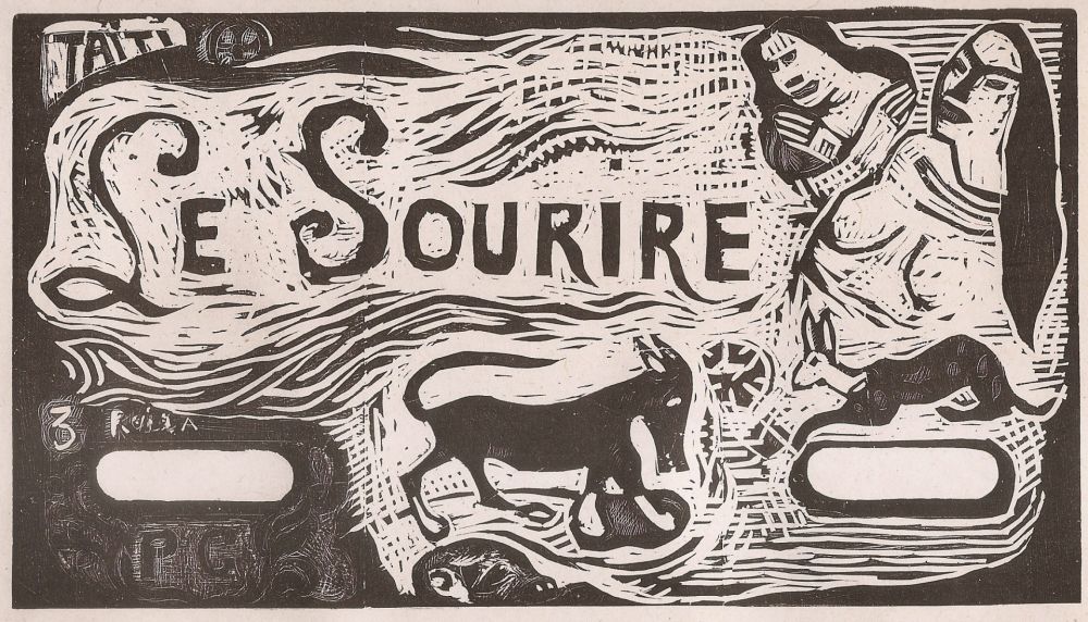 Gravure Sur Bois Gauguin - Le Sourire