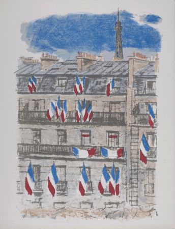 Lithographie Brianchon - Le Tricolore, 1962