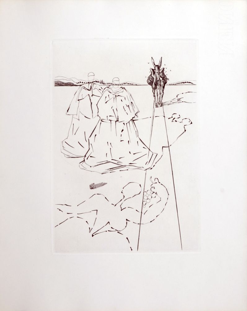 Gravure Dali - Le Tricorne, 1958