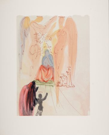 Gravure Sur Bois Dali - Le Triomphe du Christ et de la Vierge, 1963