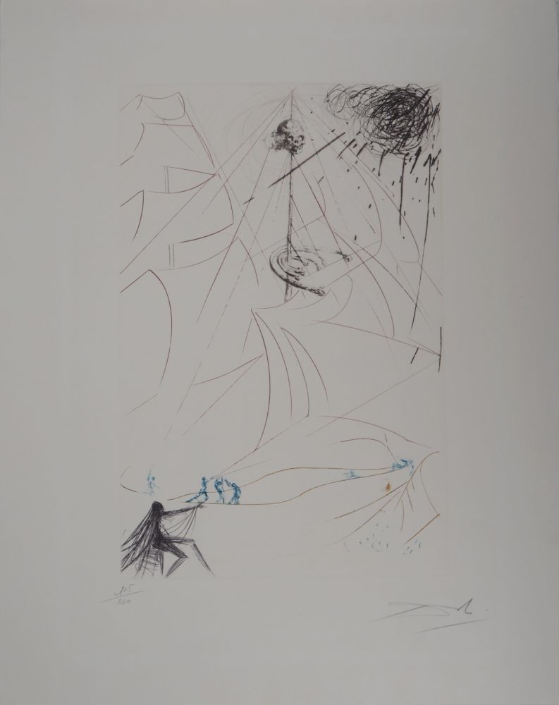 Gravure Dali - Le Vaisseau fantôme : Hommage à Wagner