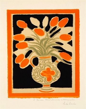 Lithographie Brasilier - LE VASE ITALIEN