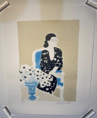 Lithographie Brasilier - Le vase turquoise