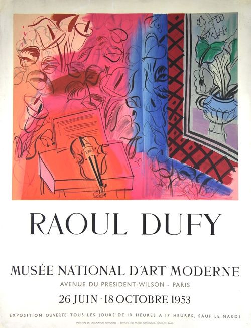 Lithographie Dufy - Le Violon  Exposition  Mourlot