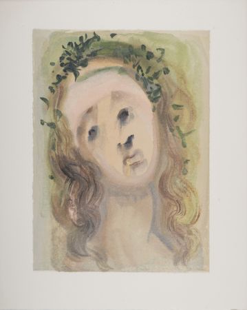 Gravure Sur Bois Dali - Le visage de Virgile, 1963