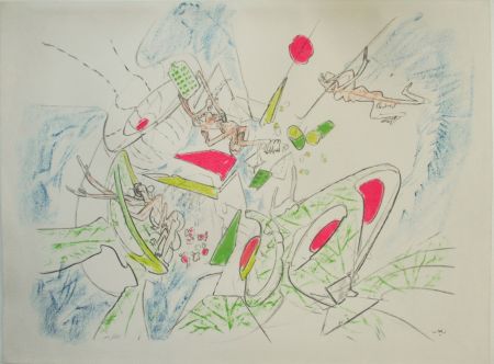 Lithographie Matta - Le visage inferieur