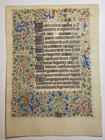Aucune Technique Dunois - Leaf from a Book of Hours, use of Rouen