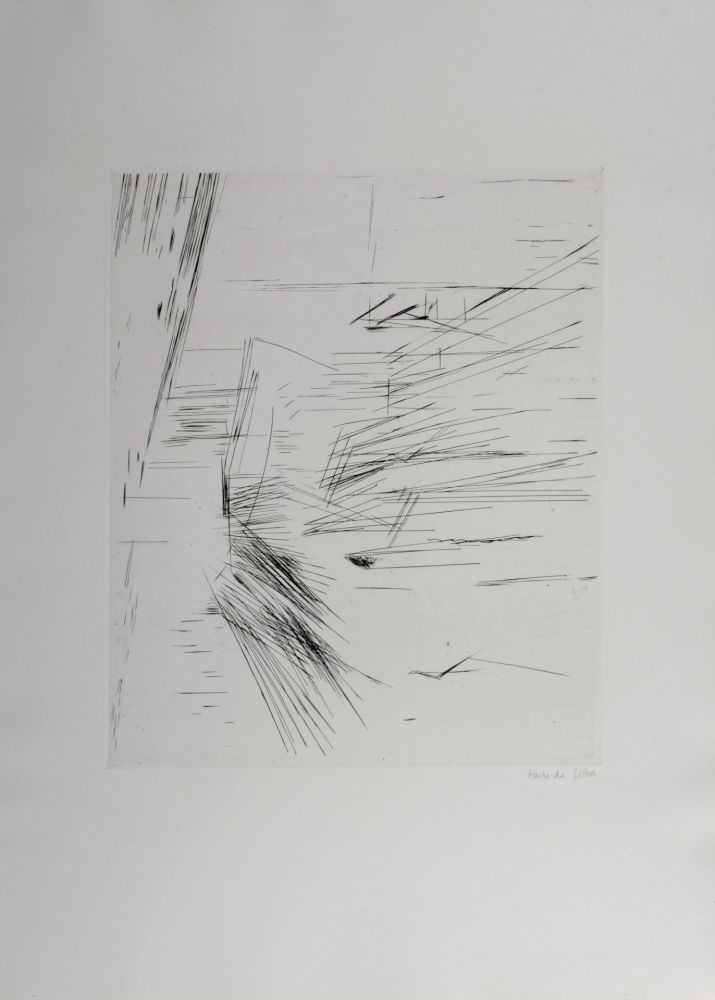 Gravure Vieira Da Silva - L'Eclair, 1965 - Hand-signed