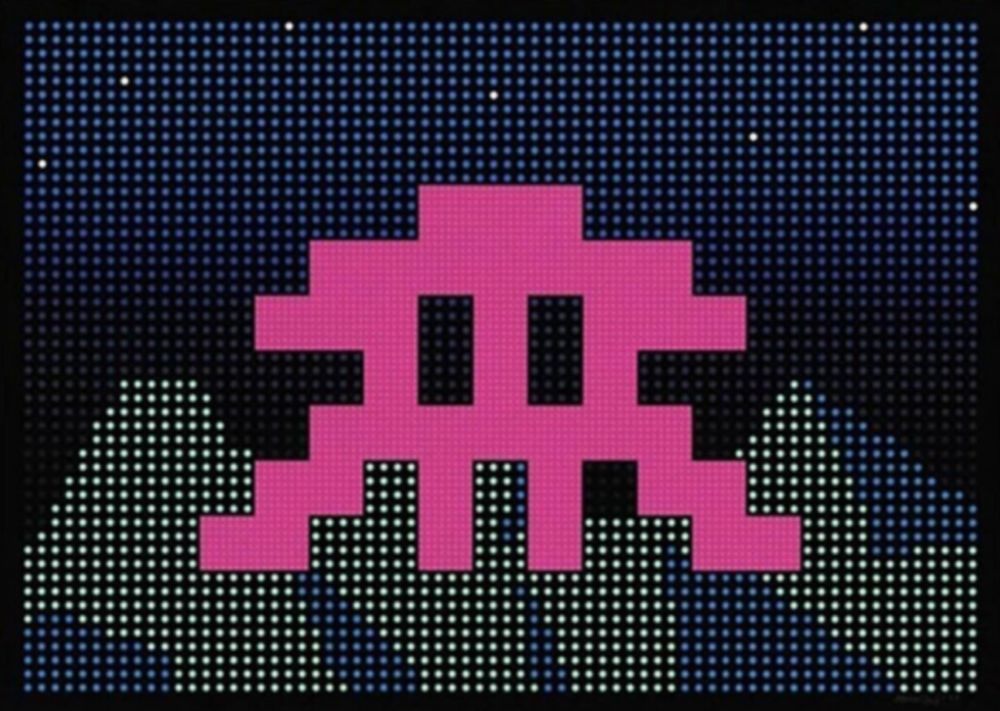 Sérigraphie Invader - LED