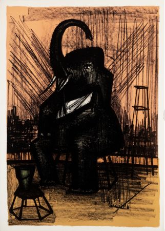 Lithographie Buffet - L'Eléphant, 1968