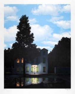 Lithographie Magritte - L'empire des lumières 1954