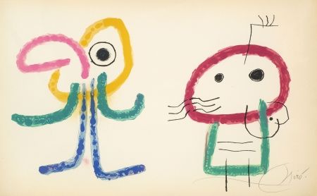 Lithographie Miró - L'Enfance d' Ubu
