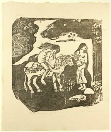 Gravure Sur Bois Gauguin - L'Enlèvement d'Europe 