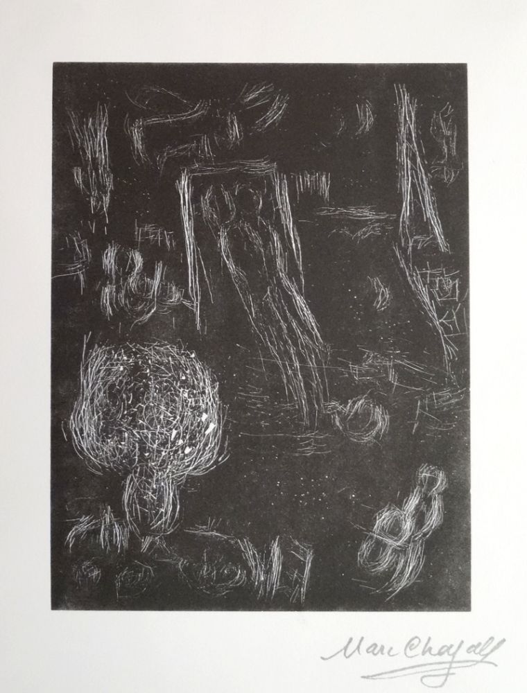 Linogravure Chagall - L'envol