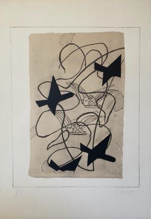 Lithographie Braque - L'envol