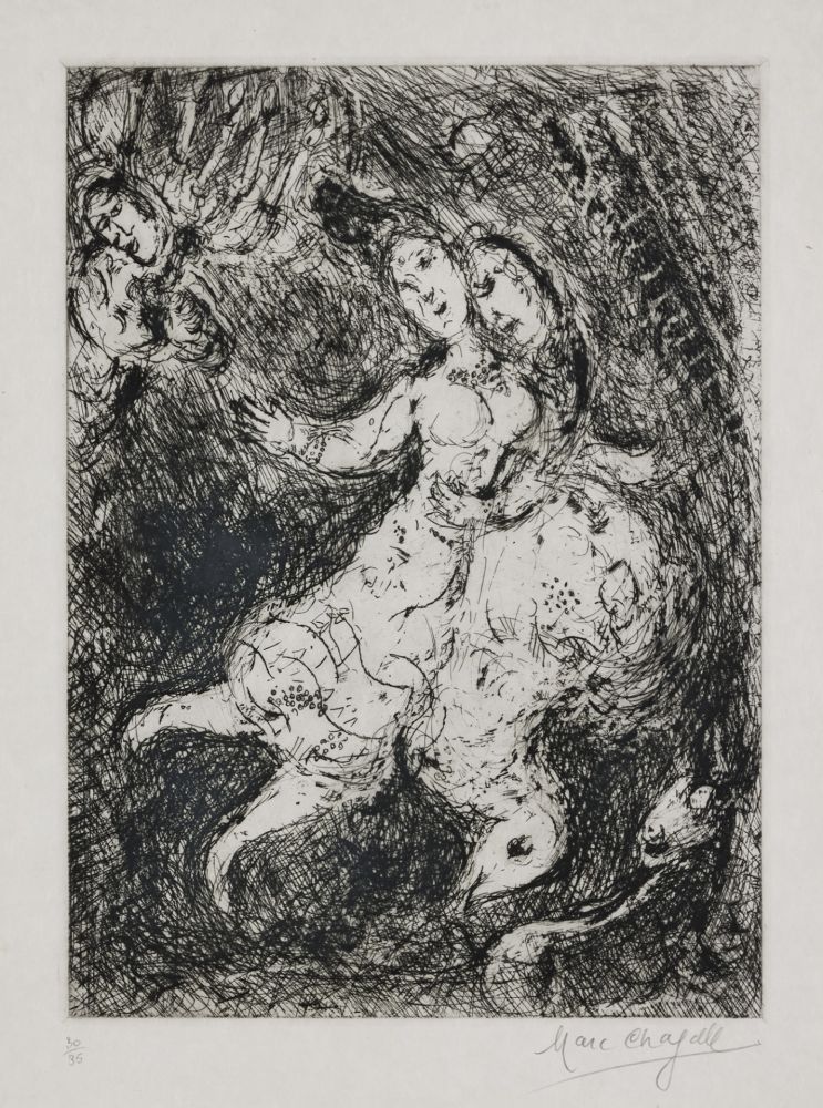 Gravure Chagall - L'envolée