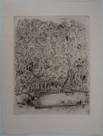 Gravure Chagall - Le parc de Pliouchkine