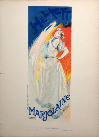 Lithographie De Feure - Les Affiches illustrées : Marjolaine, 1896