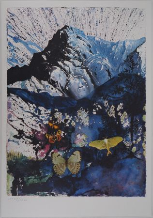 Lithographie Dali - Les Alpes