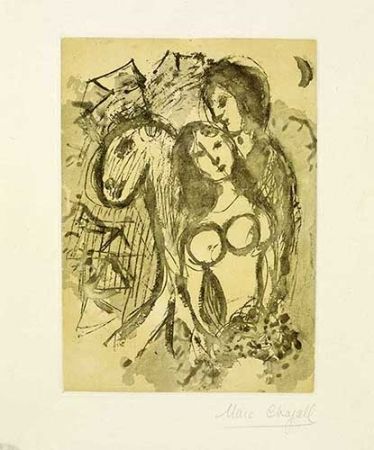 Gravure Chagall - Les amoureux au cheval