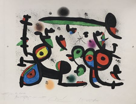 Lithographie Miró - Les Amoureux et Luna Park I