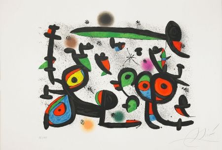 Lithographie Miró - Les Amoureux et Luna Park I