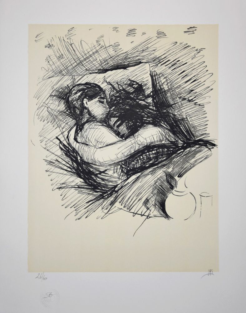 Lithographie Munch - Les Amoureux / Lovers - 1890
