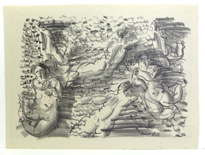 Lithographie Dufy - Les baigneuses