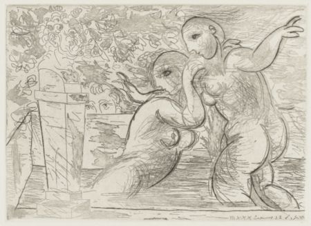 Gravure Picasso - Les Baigneuses Surprises, from La Suite Vollard