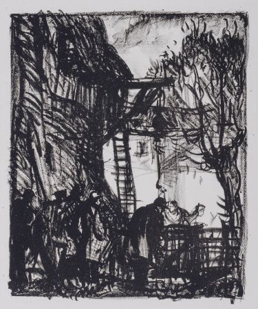 Lithographie Brangwyn - Les Campagnes Hallucinées