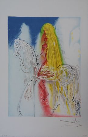 Lithographie Dali - Les Chevaux, Lady Godiva