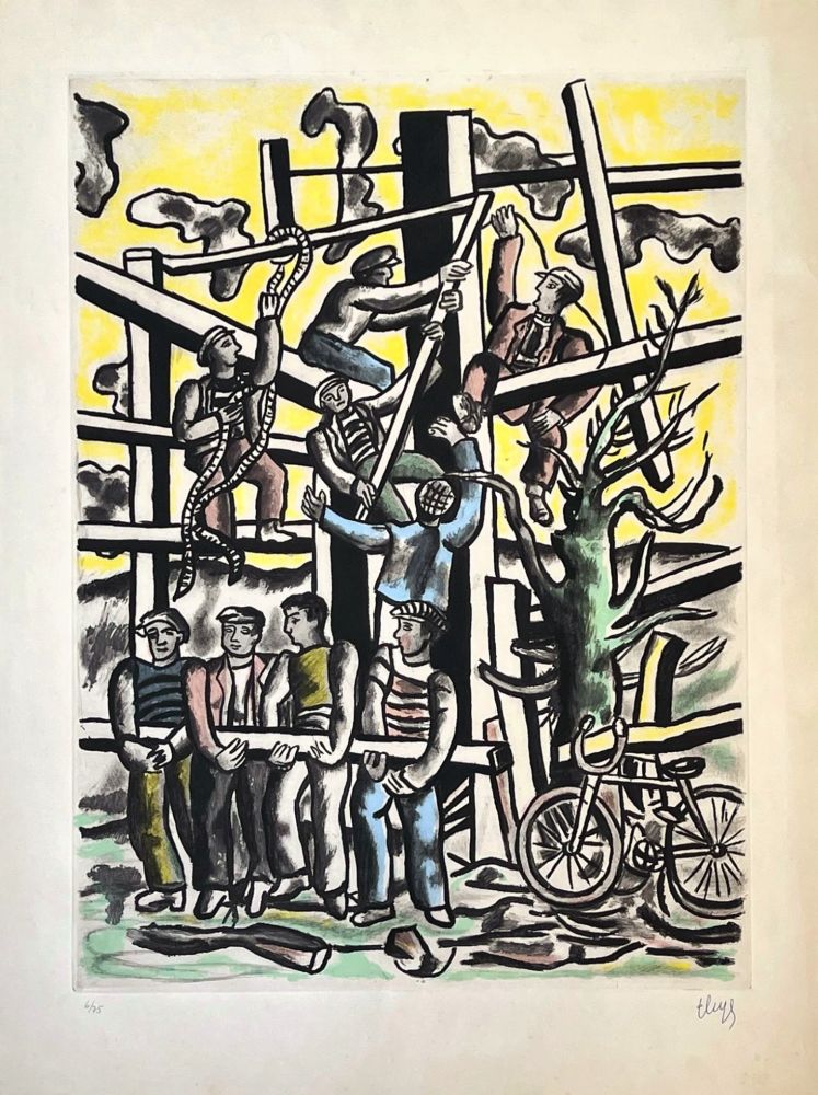 Aquatinte Leger - Les Constructeurs 