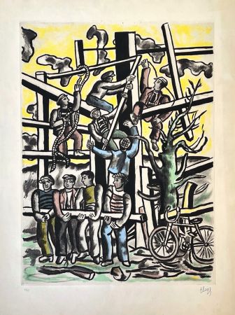 Aquatinte Leger - Les Constructeurs 