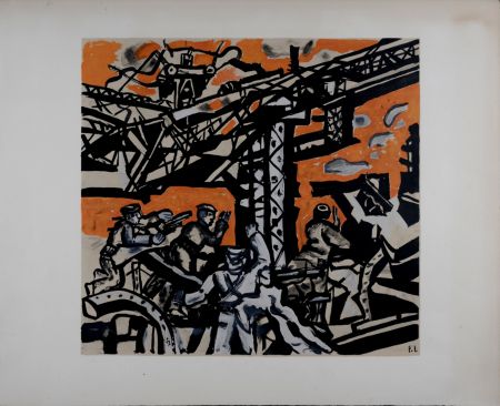 Lithographie Leger - Les constructeurs, c. 1955