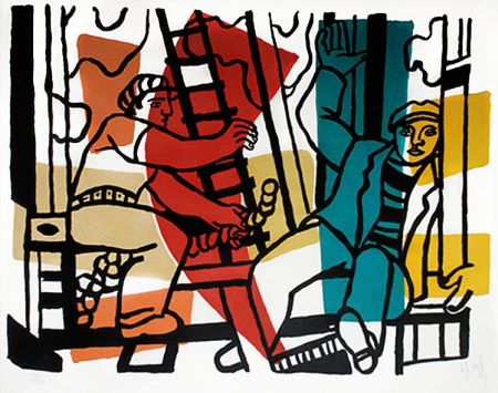 Lithographie Leger - Les Constructeurs (The Builders)