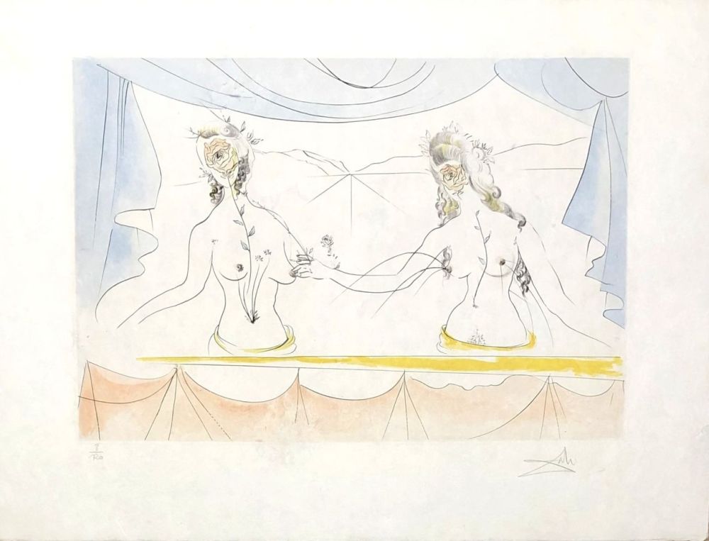 Gravure Dali - Les dames de la renaissance