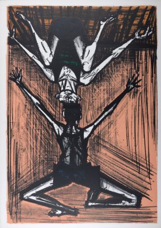 Lithographie Buffet - Les deux acrobates