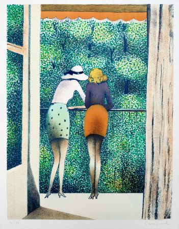 Lithographie Cassigneul  - Les deux Amis