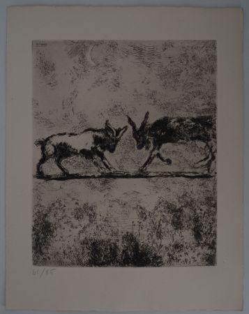 Gravure Chagall - Les deux chèvres
