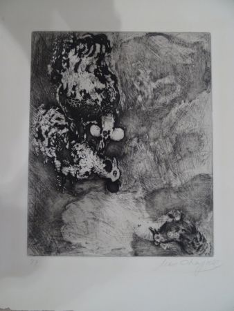 Eau-Forte Chagall - Les deux Coqs