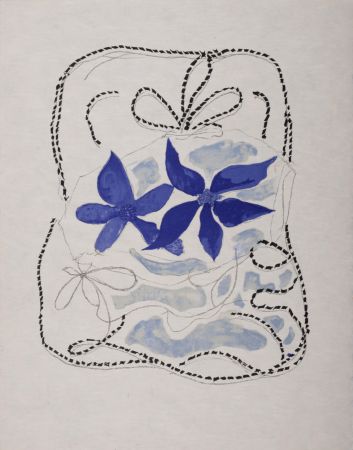 Lithographie Braque - Les Deux Iris, 1963